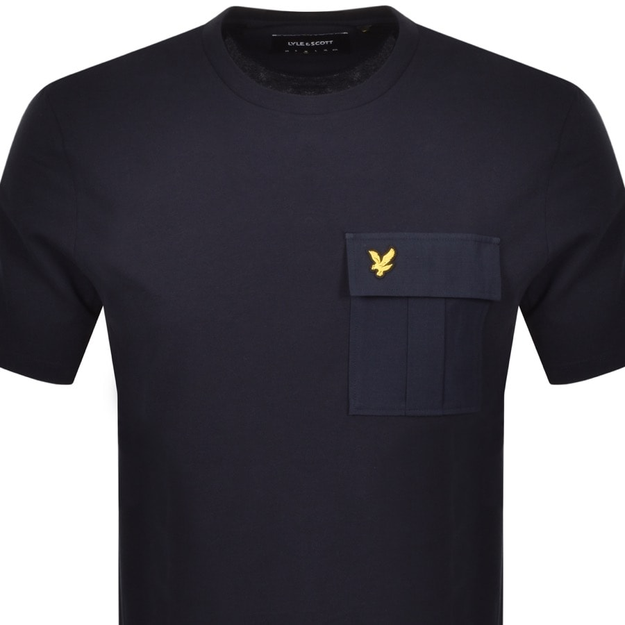 Alternative Image for ProductLyle And Scott Crew Neck Pocket T Shirt Navy2